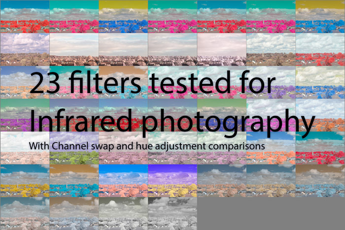 23 filters tested for Infrared photography